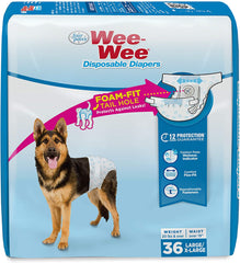 Four Paws Wee Wee Disposable Diapers Large/X-Large 36ct