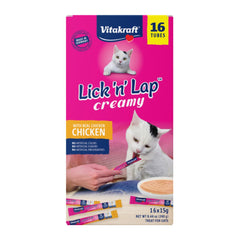 Vitakraft Lick N Lap Creamy Cat Treat Chicken 8.4oz.-16 Pk