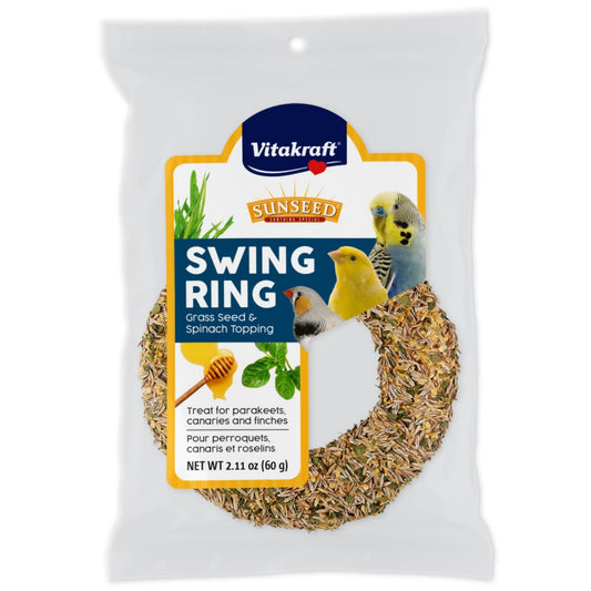 Vitakraft Swing Ring Grass Seed & Spinach Bird Treat 1ea/2.11oz.