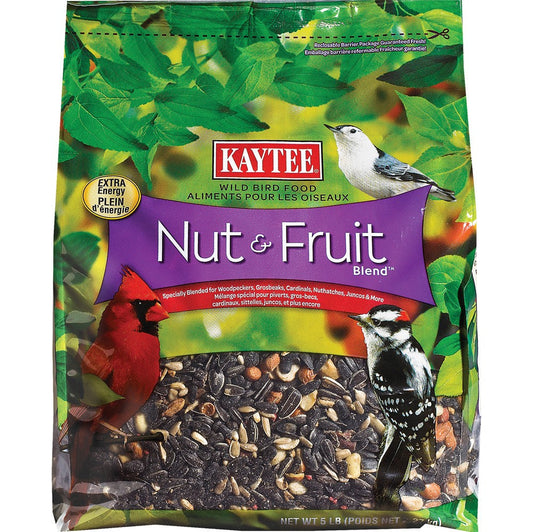 Kaytee Nut Fruit Blend, Wild Bird Food Standup Bag, 1ea/5 lb