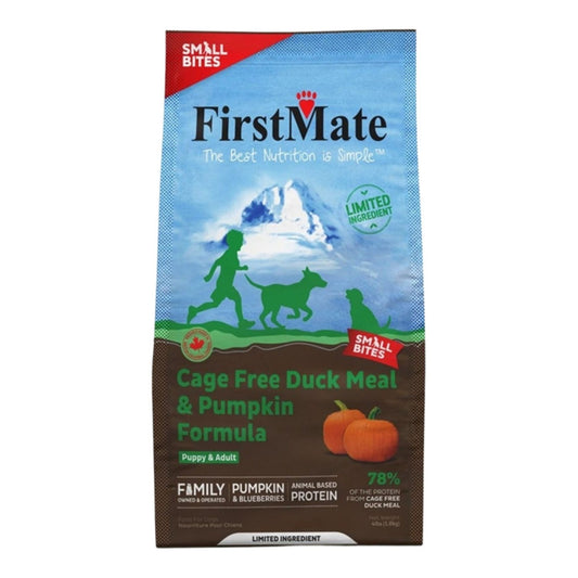 Firstmate Dog Limited Ingredient Grain Free Duck & Pumpkin Small Bites 4Lbs