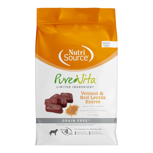 Pure Vita Dog Food GF Venison and Red Lentil 4lbs
