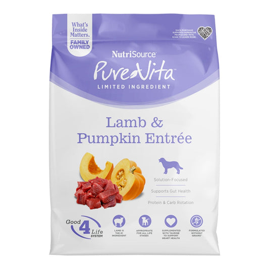 Pure Vita Dog Grain Free Lamb & Pumpkin 25Lbs