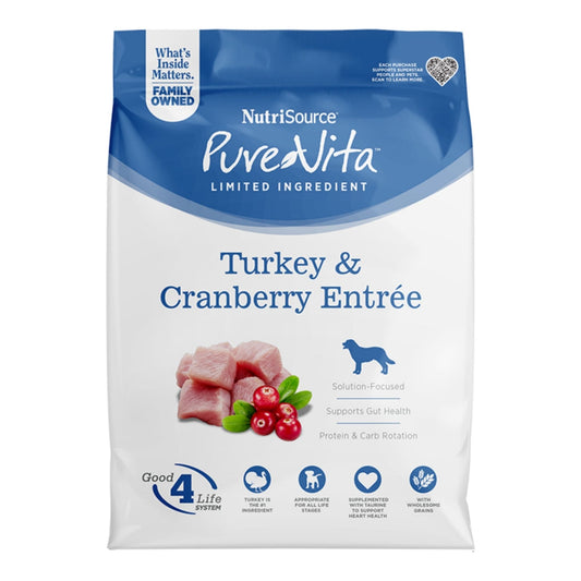 Pure Vita Dog Turkey & Cranberry Food 4Lbs