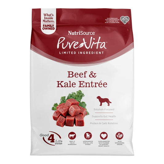 Pure Vita Dog Beef & Kale Food 4Lbs