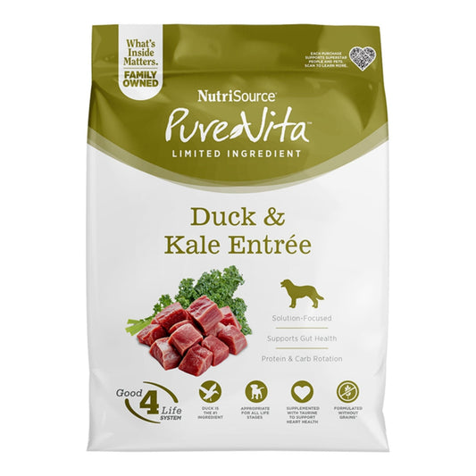 Pure Vita Dog Adult Grain Free Duck & Kale 4Lbs
