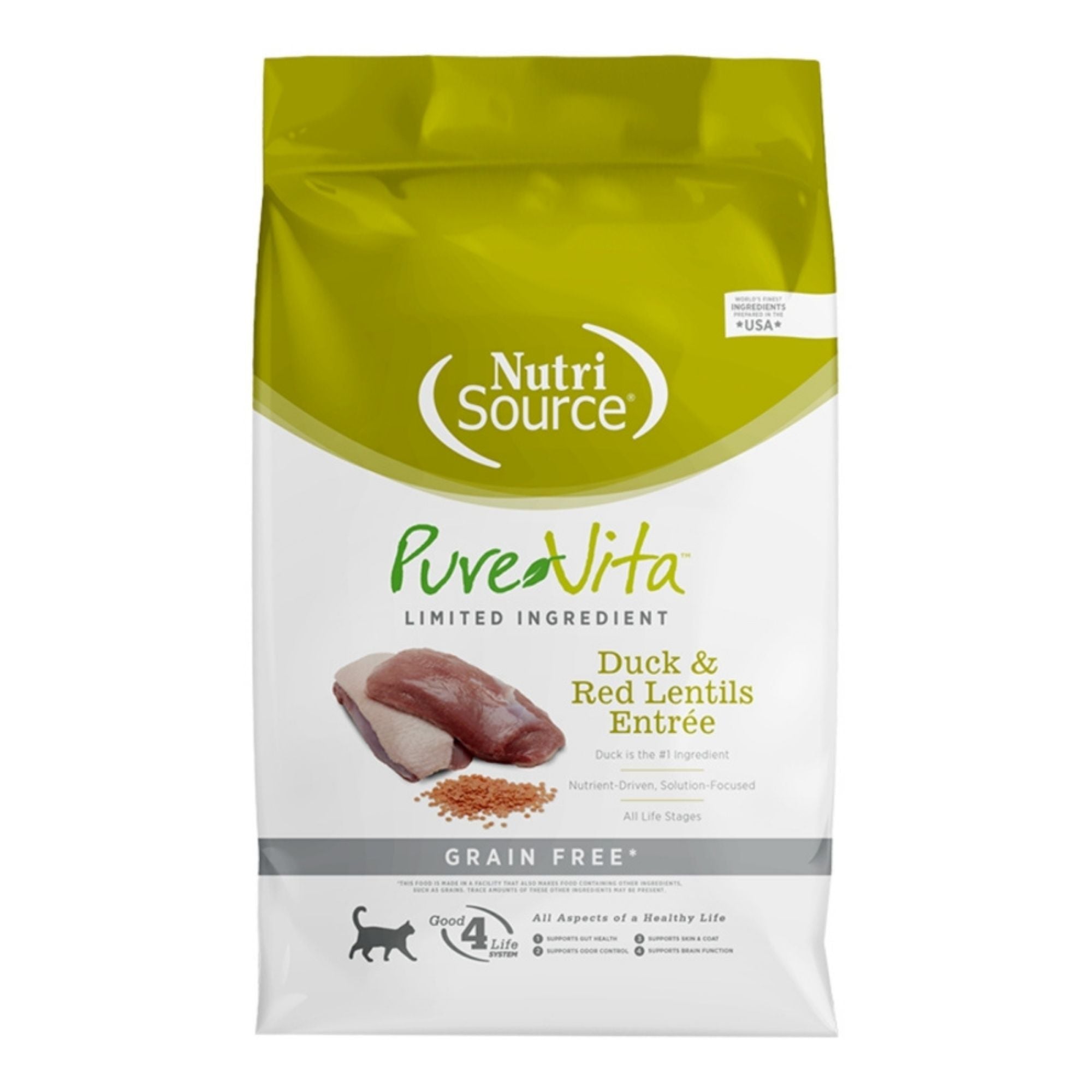 Pure Vita Cat Grain Free Duck & Red Lentils 12Lbs