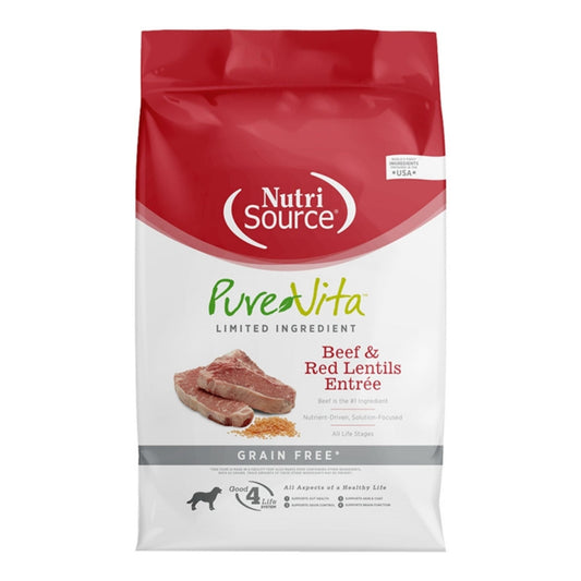 Pure Vita Dog Grain Free Beef & Red Lentils 4Lbs