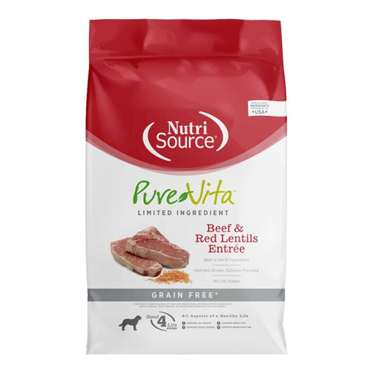Pure Vita Dog Grain Free Beef & Red Lentils 12Lbs