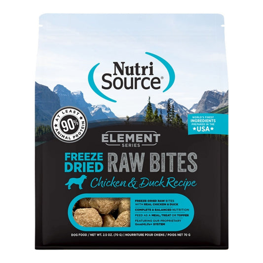 Nutrisource Dog Element Series Freeze-Dried Bites Chicken & Duck 2.5oz.