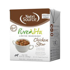 NutriSource PureVita LID Wet Dog Food Chicken Stew 12.5oz