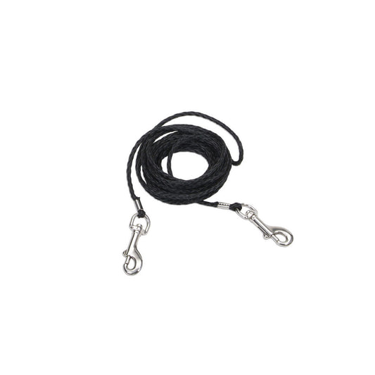 Coastal Poly Cat Tie Out Black, 1ea/1/8 In X 10 ft