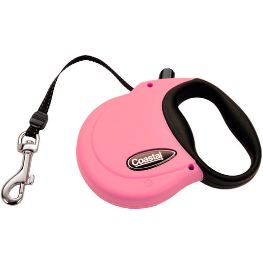 Coastal Power Walker Retractable Dog Lead Pink X-Small up to 16lbs