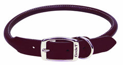 Coastal Circle T Latigo Leather Round Dog Collar 3/4X18in