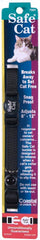 Coastal Safe Cat Adjustable Snag-Proof Nylon Breakaway Collar Black 3/8X12