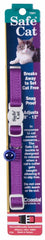 Safe Cat Adjustable Snag-Proof Nylon Breakaway Collar Purple 3-8 in x 8-12 in