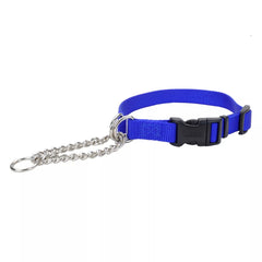 Coastal Adjustable Check Training Collar with Buckle for Dogs Blue Small 3/8" X 11"-15"