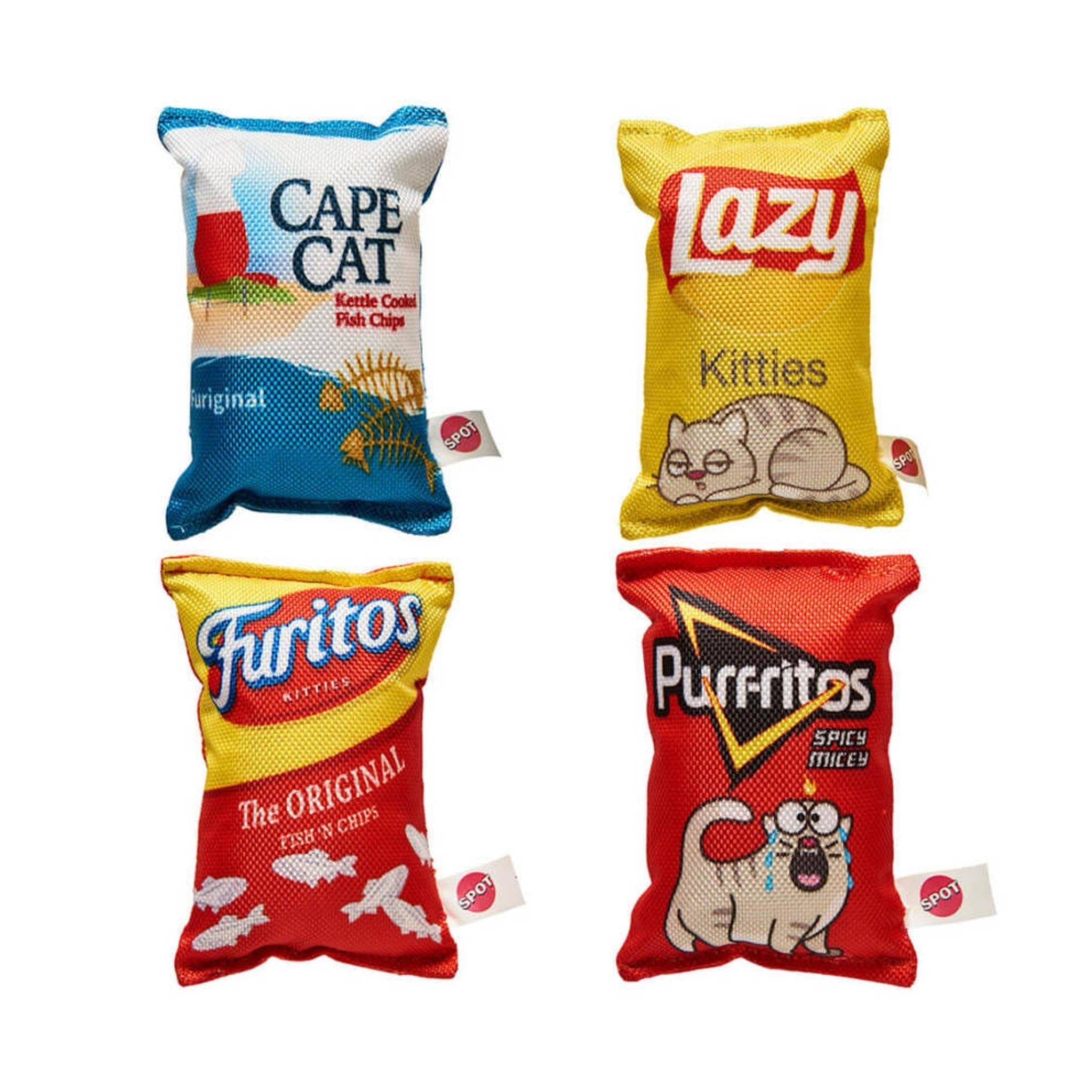 Spot Fun Food Kitty Chips Cat Toy Assorted, 1ea/5 in Default Title