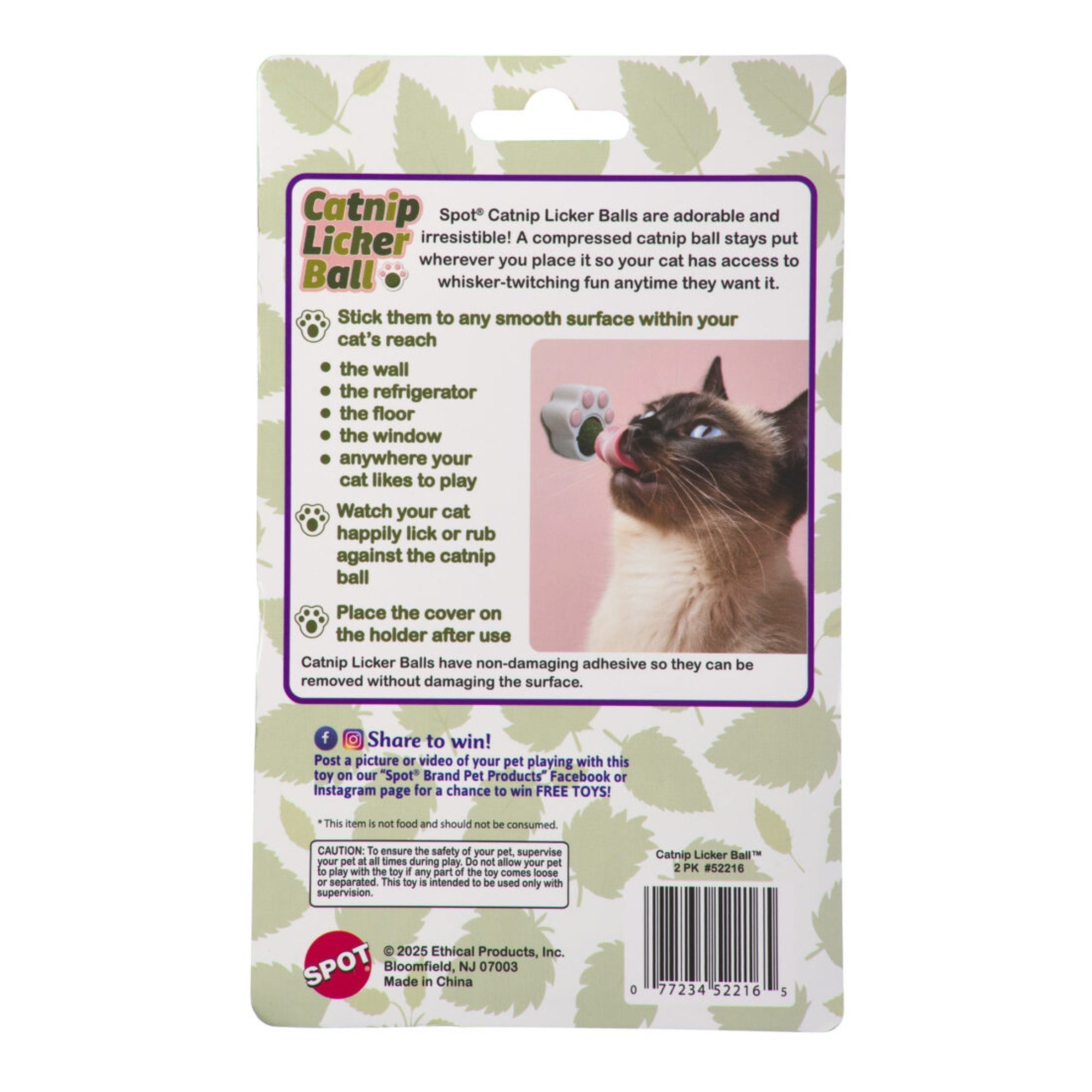 Spot Catnip Licky Ball 2 Pack