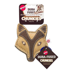 Spot Dura-fuse Leather Chunky Dog Toy Fox 5in