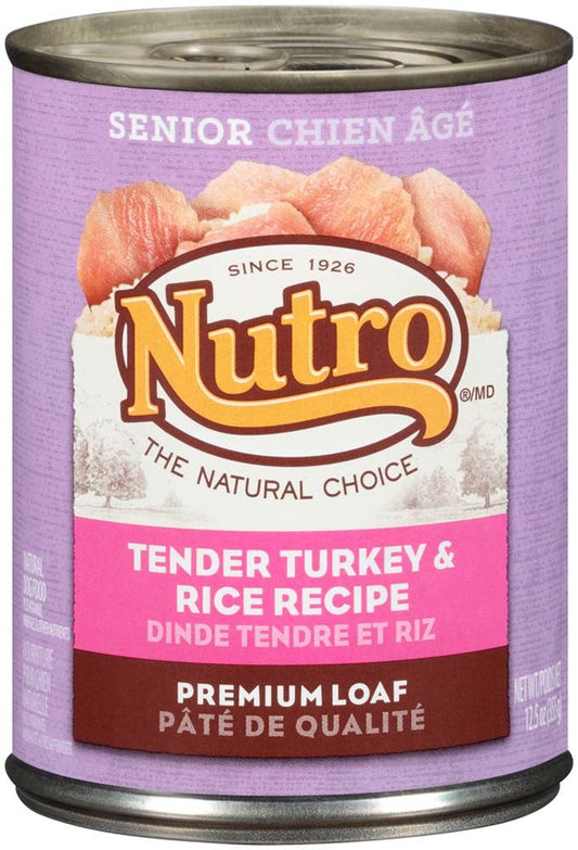Nutro Products Premium Loaf Adult Wet Dog Food Turkey, Sweet Potato & Green Bean 12.5oz 12pk