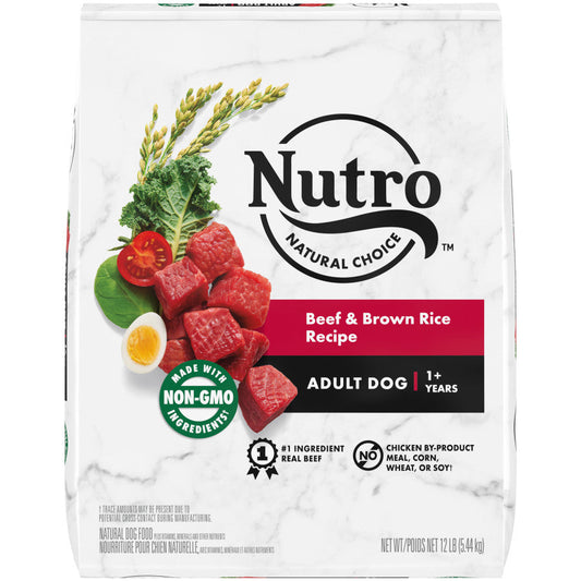 Nutro Natural Choice Adult Dog Food Beef & Brown Rice Recipe 12lb