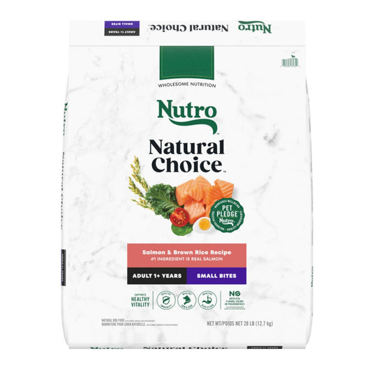 Nutro Products Natural Choice Small Bites Adult Dry Dog Food Salmon Brown Rice, 1ea/28 lb