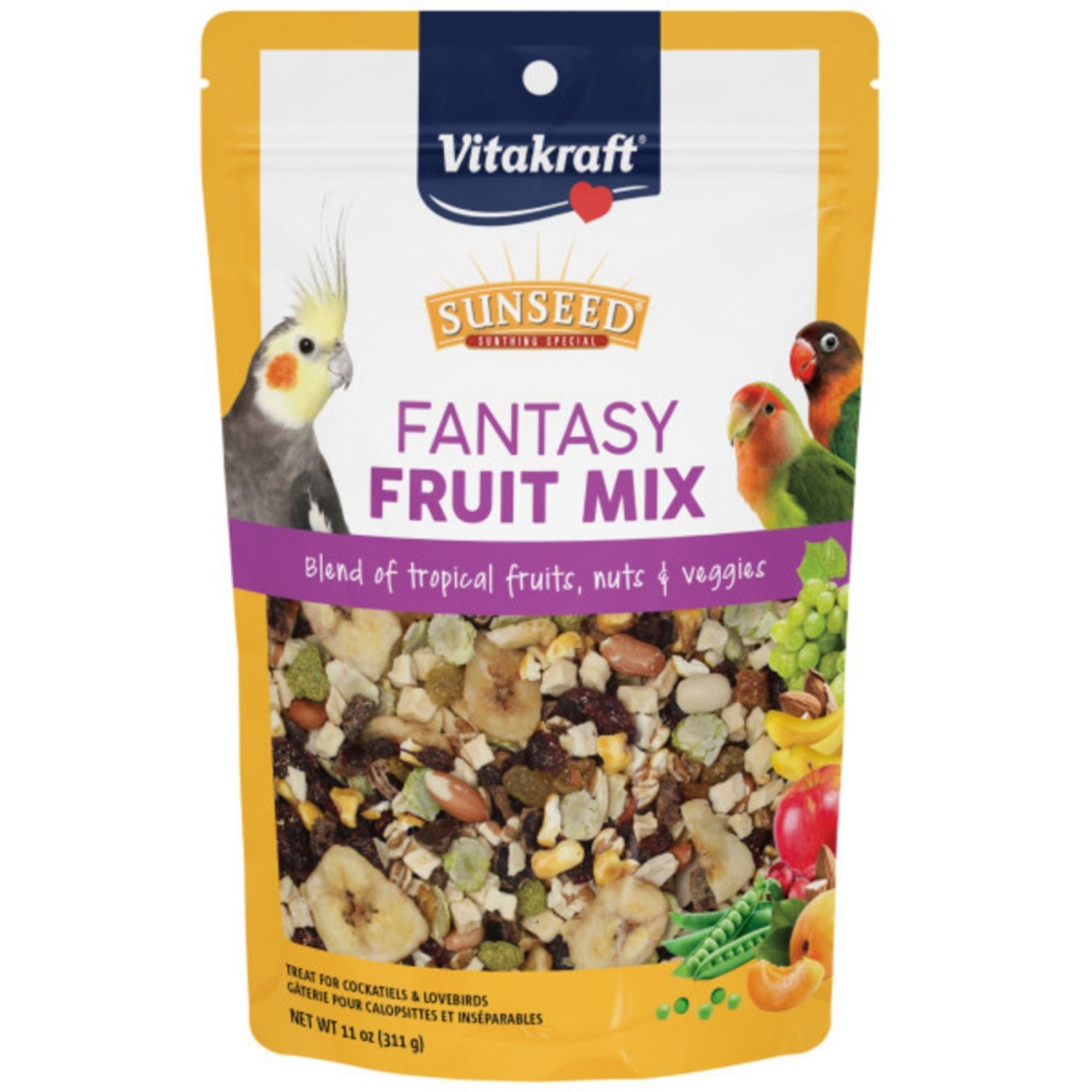 Sun Seed Fantasy Fruit Mix Cockatiel and Lovebird Treat 1ea/11oz.