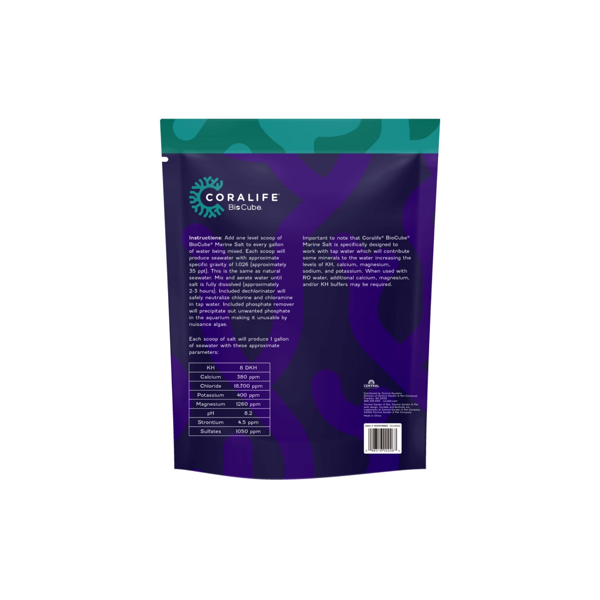 Coralife BioCube Marine Salt 1ea/30 gal