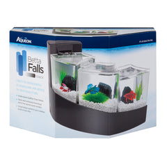 Aqueon Betta Falls Aquarium Kit Black 16.93″ x 10.95″ x 11.42″ – 100101218