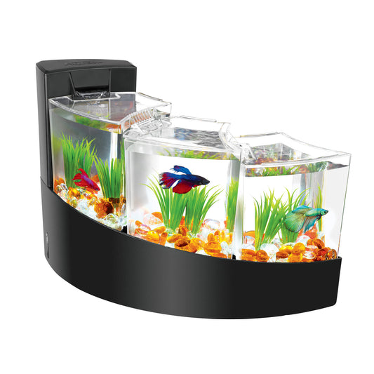 Aqueon Betta Falls Aquarium Kit Black 16.93″ x 10.95″ x 11.42″ – 100101218