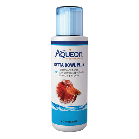 Aqueon Betta Bowl Plus Water Conditioner 4 ounces 1.7″ x 1.7″ x 5.4″ – 100106020