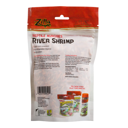Zilla Reptile Munchies River Shrimp 2 ounces 5.875″ x 2.75″ x 9.5″ – 100109952