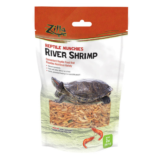 Zilla Reptile Munchies River Shrimp 2 ounces 5.875″ x 2.75″ x 9.5″ – 100109952