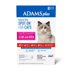 Adams Plus Flea Tick Spot On for Cats 1ea/Over 5 lb