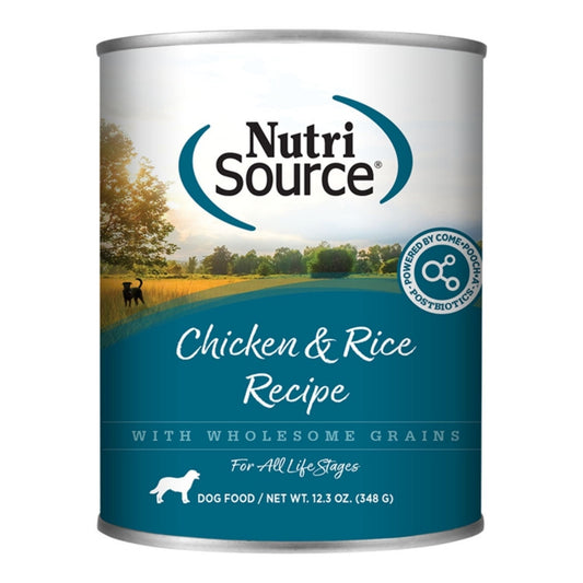 Nutrisource Dog Chicken & Rice 12.3oz. (Case of 12)