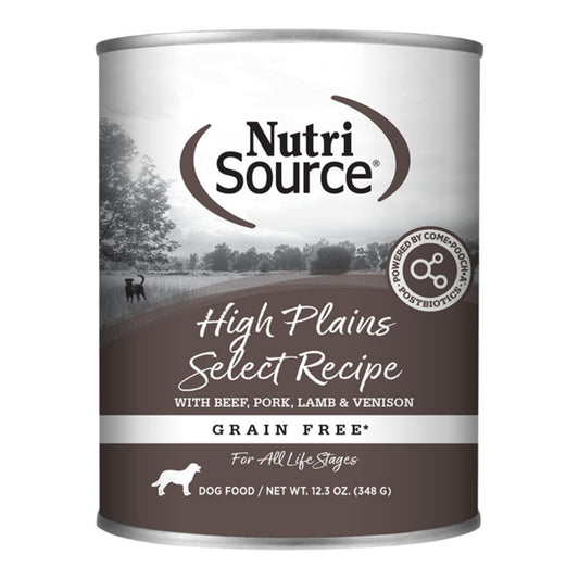 Nutrisource Dog Select Grain Free High Plains 12.3oz. (Case of 12)