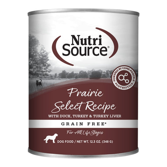 Nutrisource Dog Select Grain Free Prairie 12.3oz. (Case of 12)