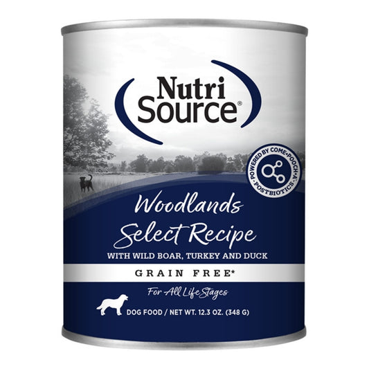 Nutrisource Dog Select Grain Free Woodlands 12.3oz. (Case of 12)