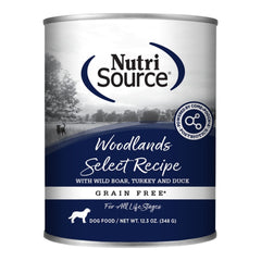 Nutrisource Dog Select Grain Free Woodlands 12.3oz. (Case of 12)