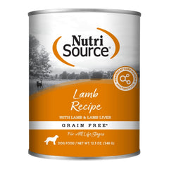 Nutrisource Dog Grain Free Lamb 12.3oz. (Case of 12)