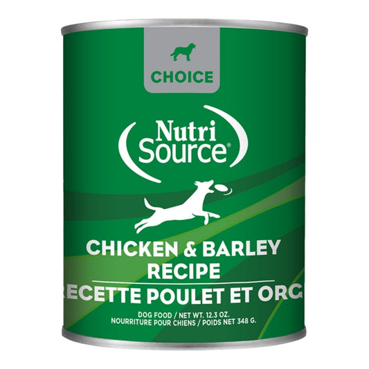 Nutrisource Dog Choice Chicken & Barley 12.3oz. (Case of 12)