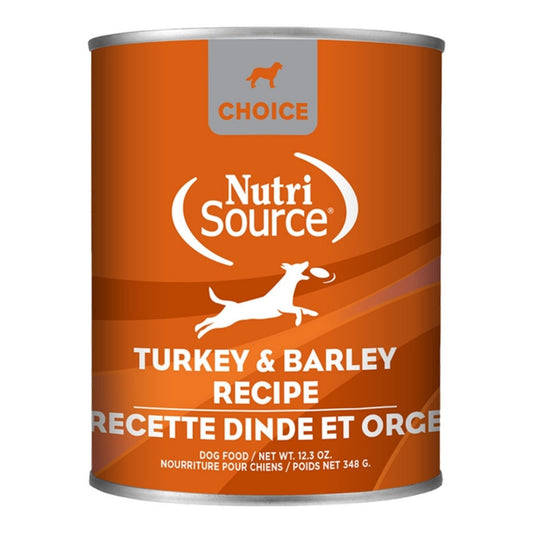 Nutrisource Dog Choice Turkey & Barley 12.3oz. (Case of 12)