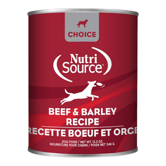 Nutrisource Dog Choice Beef & Barley 12.3oz. (Case of 12)