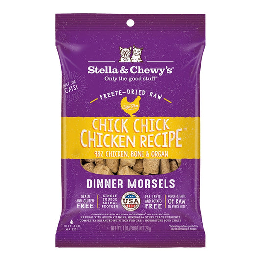 Stella & Chewys Cat Freeze-Dried Chick Chick Chicken Recipe Dinner Morsels 1.0oz. (Case of 8)