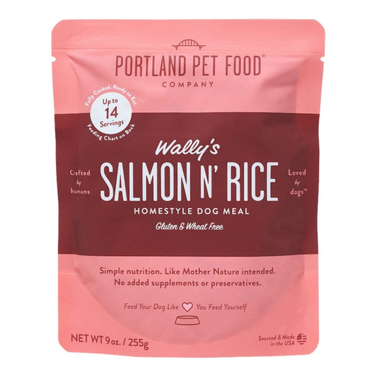 Portland Dog Wallys Salmon N Rice Homestyle Meal 9oz. - 8 Pack