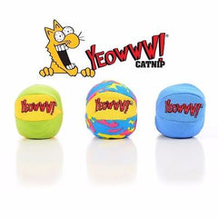 Yeowww! My Cats Ball Catnip Toy Multi-Color 2 in 3 Pack