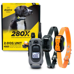Adiestrador remoto para perros Dogtra de 1/2 milla para 2 perros, negro – 280X-2