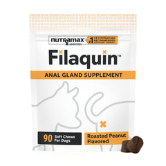 Nutramax Filaquin Anal Gland Supplement for Dogs, From the Makers of Proviable, with a Fiber Blend, Prebiotics, and Postbiotics for Digestive Health Support, 90 Count Soft Chews