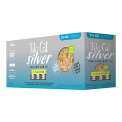 Tiki Cat Silver Wet Cat Food for Seniors, Variety Pack, 2.4 oz. Cans, 12 Count